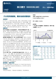 子公司并表顺利,看好业绩长期增长