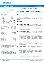 2024年中报点评报告：盈利水平提升，龙头优势突出