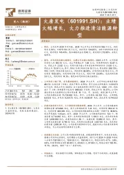 业绩大幅增长，大力推进清洁能源转型