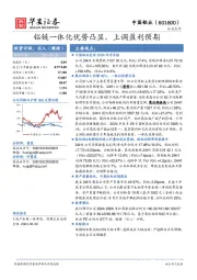 铝链一体化优势凸显,上调盈利预期