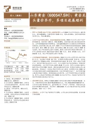 黄金龙头量价齐升,多项目进展顺利