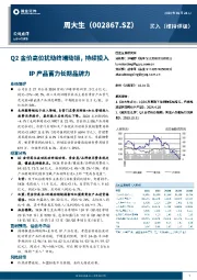 Q2金价高位扰动终端动销，持续投入IP产品蓄力长期品牌力