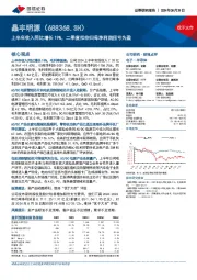 上半年收入同比增长19%,二季度扣非归母净利润扭亏为盈