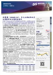 多元品牌矩阵的灵活调整带动业绩高速增长