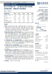 2024半年报点评:Q2微逆出货环比略增,关断器高增,储能逐步贡献增量