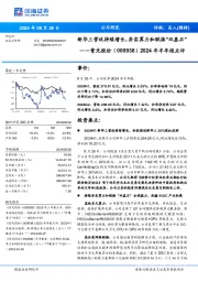 2024年半年报点评:新华三营收持续增长,夯实算力和联接“双基石”