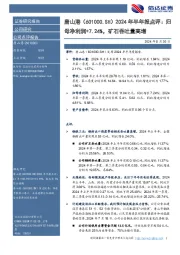 2024年半年报点评：归：母净利润+7.24%，矿石吞吐量高增