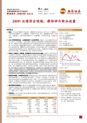 2024年中报点评:24H1业绩符合预期,静待神介新品放量