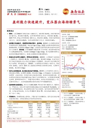 2024年半年报点评：盈利能力快速提升，变压器出海持续景气