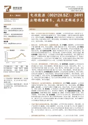 24H1业绩稳健增长,成长逻辑逐步兑现