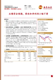2024年中报点评:业绩符合预期,营收和净利润小幅下滑