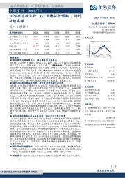 2024年中报点评：Q2业绩符合预期，海外延续高增