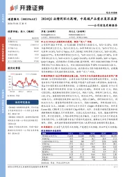公司信息更新报告:2024Q2业绩同环比高增,中高端产品需求复苏显著