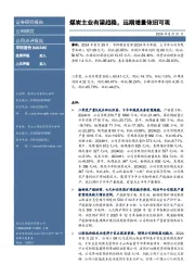 煤炭主业有望趋稳，远期增量依旧可观