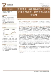 矿产金产量有所波动，金铜价格上涨拉动业绩