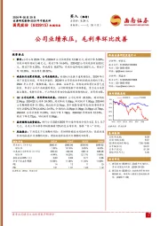 公司业绩承压，毛利率环比改善