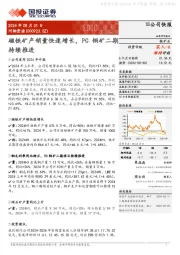 磁铁矿产销量快速增长，PC铜矿二期持续推进