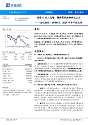 2024年半年报点评:资管IT收入高增,持续聚焦金融科技主业