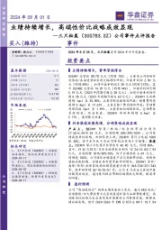 公司事件点评报告:业绩持续增长,高端性价比战略成效显现