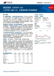 上半年收入增长31%，全渠道销售扩张持续推进