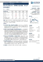 2024年中报点评:明确新业务战略,华为产业迎来催化