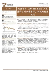 风电量价下滑业绩承压,加速新能源建设