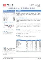 利润稳定增长,全面强化提质增效