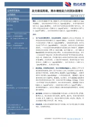 发光表现亮眼,降本增效助力利润加速增长