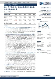2024年中报点评:面板业务盈利大幅改善,光伏业务静待修复