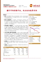 疆外市场持续开拓，牧业板块拖累利润