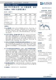2024年半年报点评:Q2业绩高增,看好GasBox、MRO业务增长潜力