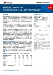 海外市场营收同比增长45%，国内产能利用率稳步提升