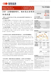 24H1业绩稳健增长，耗材类业务保持快速放量