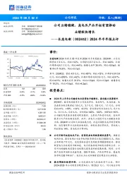 2024年半年报点评:公司业绩稳健,高电压产品开拓有望推动业绩较快增长