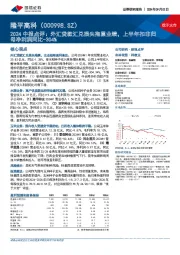 2024中报点评:外汇贷款汇兑损失拖累业绩,上半年扣非归母净利润同比-304%