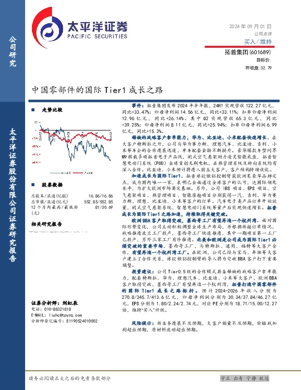 中国零部件的国际Tier1成长之路
