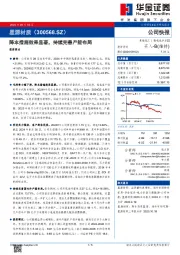 降本措施效果显著，持续完善产能布局
