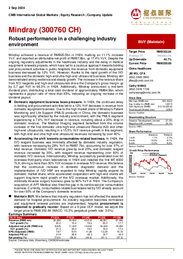 Robust performance in a challenging industry environment
