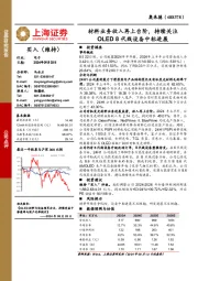 材料业务收入再上台阶,持续关注OLED 8代线设备中标进展