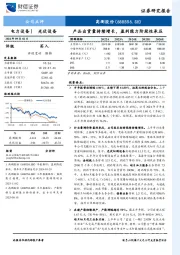 产品出货量持续增长,盈利能力阶段性承压