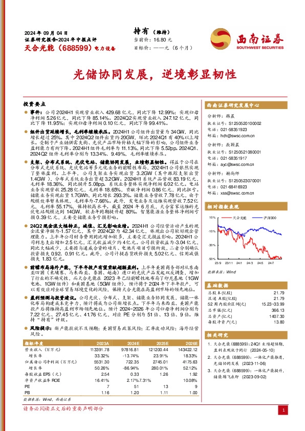 光储协同发展，逆境彰显韧性