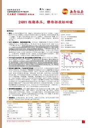 2024年中报点评:24H1短期承压,静待招投标回暖