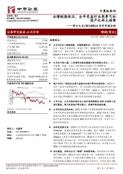 公司半年报分析:业绩短期承压,全年受益行业高景气和国产化两大趋势