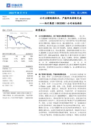 公司业绩短期承压,产能布局持续完善