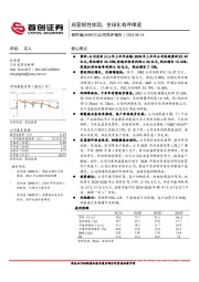 公司简评报告：经营韧性体现，全球化有序推进