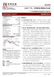 2024年中报点评:2024年中报点评,大客户下沉,营销策略调整初见成效