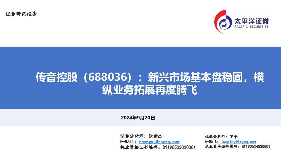 新兴市场基本盘稳固，横纵业务拓展再度腾飞