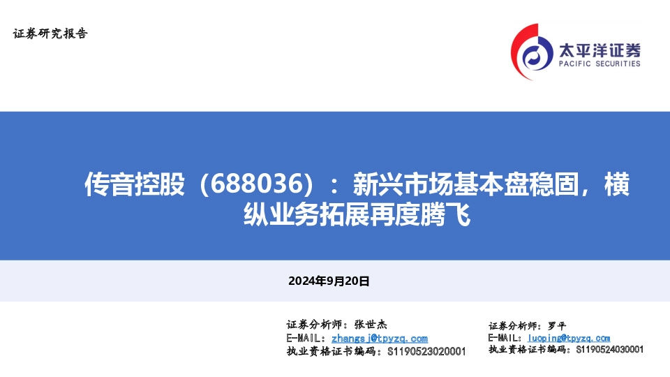 新兴市场基本盘稳固，横纵业务拓展再度腾飞