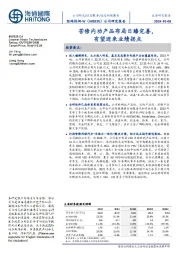 公司研究报告:苦修内功产品布局日臻完善,有望迎来业绩拐点