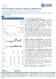 首次覆盖：深耕新能源产业25年，海外布局打开成长空间